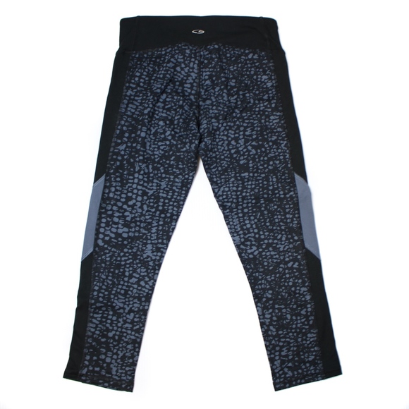 Champion Duodry Black Animal Print Crop Pants S - Picture 4 of 5